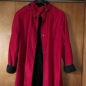 Women's Red Hooded Coat
